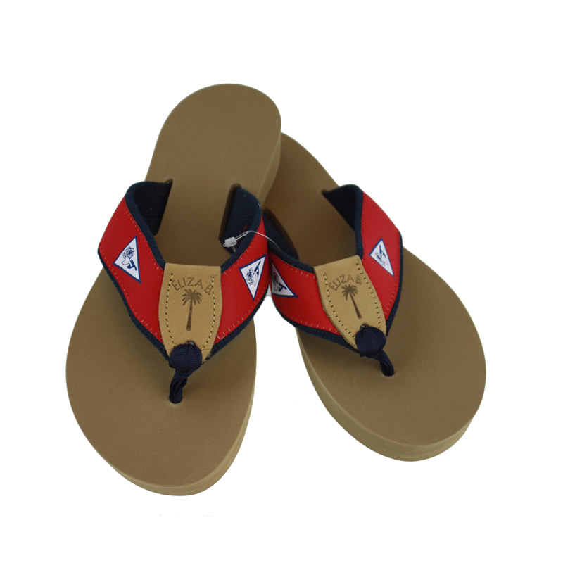 Herring Bay Yacht Club Ladies Sandal in Navy with HBYC Ribbon